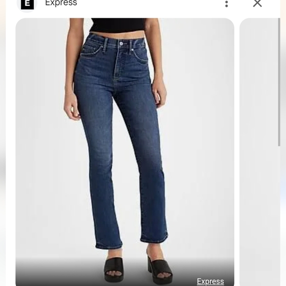 Express High Rise Cropped Flare - Picture 2 of 5